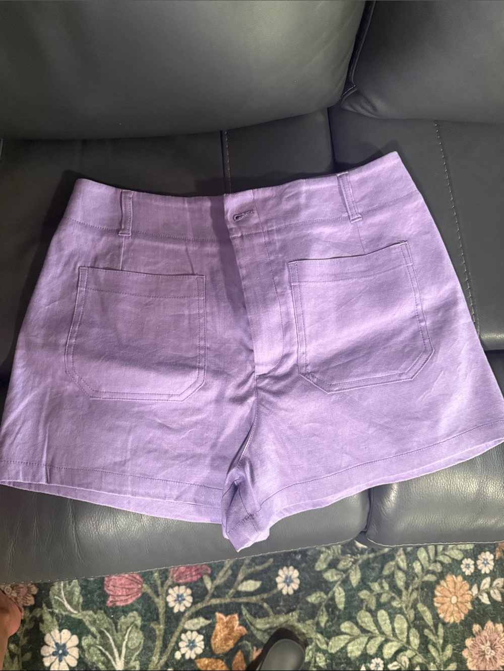 Maeve Lavender High-Rise Jean Shorts
